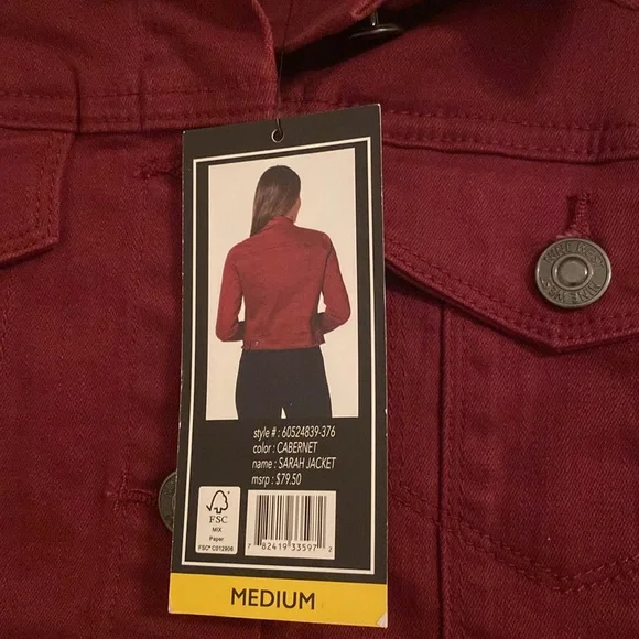 Nine West NWT Women’s Denim Sarah Jacket - Size Medium - Picture 5 of 6